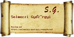 Selmeczi Györgyi névjegykártya
